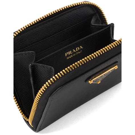 prada card case saffiano|prada purse with wallet holder.